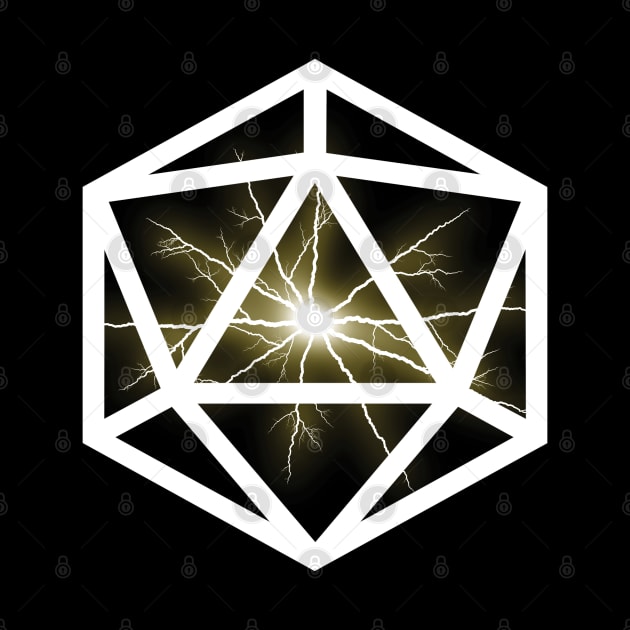 D20 Decal Badge - Lightning by aaallsmiles