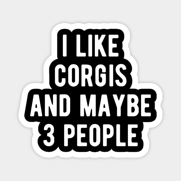 I like corgis and maybe 3 people Magnet by BlueTodyArt