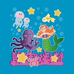 Mermaid and Friends T-Shirt