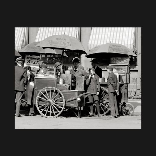 New York City Lunch Carts, 1906. Vintage Photo by historyphoto