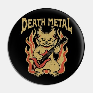 Death Metal Satanic Baphomet Cat Pin