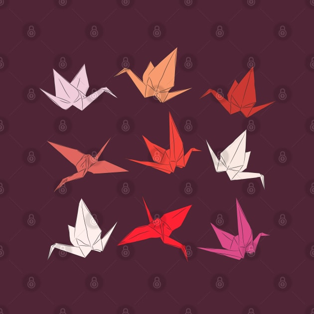 Origami: Paper Cranes by EkaterinaP