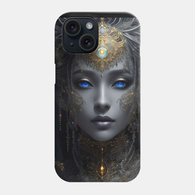 Divine Radiance: Enigmatic Celestial Being Phone Case by Dark Juliettes