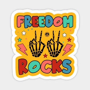 Retro 4th of July Freedom Rocks Magnet