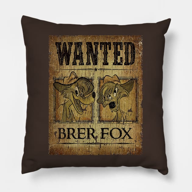 WANTED - BRER FOX Pillow by vintage.artillustrator