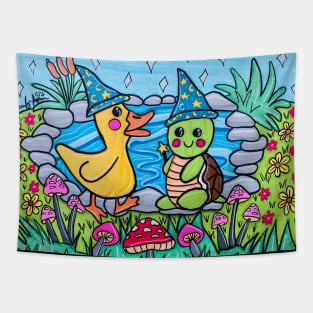 Duck and Turtle Wizard Tapestry