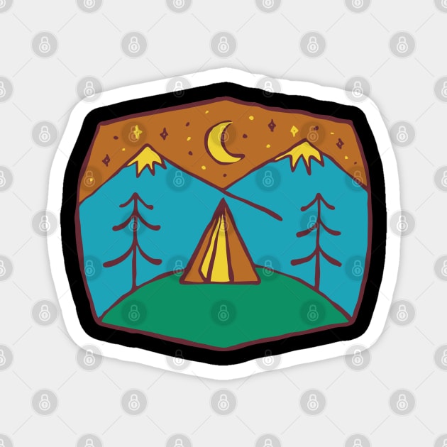 Camp Night Magnet by quilimo