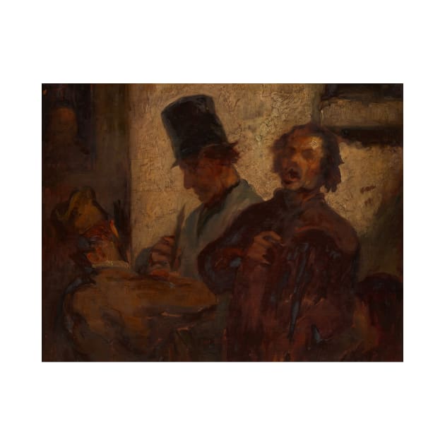 Street Musicians by Style of Honore Victorin Daumier by Classic Art Stall