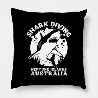 Shark Diving At Neptune Islands Australia Pillow