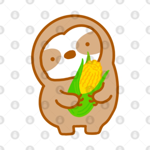 Cute Corn Sloth by theslothinme