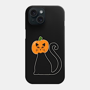 HALLOWEEN CAT- Pumpkin Head Phone Case