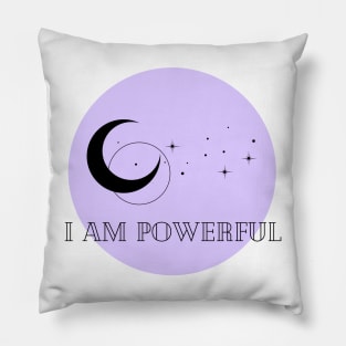 Affirmation Collection - I Am Powerful (Purple) Pillow