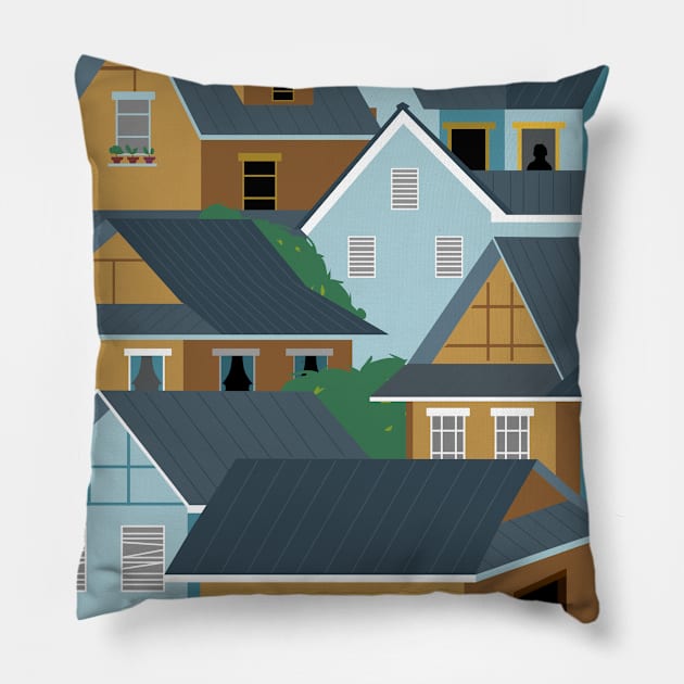 Cold in Town Pillow by Zakaria Azis