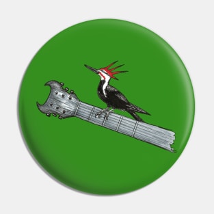 Punk Rock Woodpecker Pin