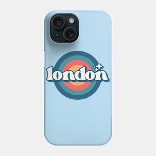 Vintage London Sunset Seal // Retro City Emblem for London UK Phone Case