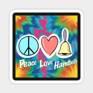 Tie-Dye Peace Love Handbells Magnet