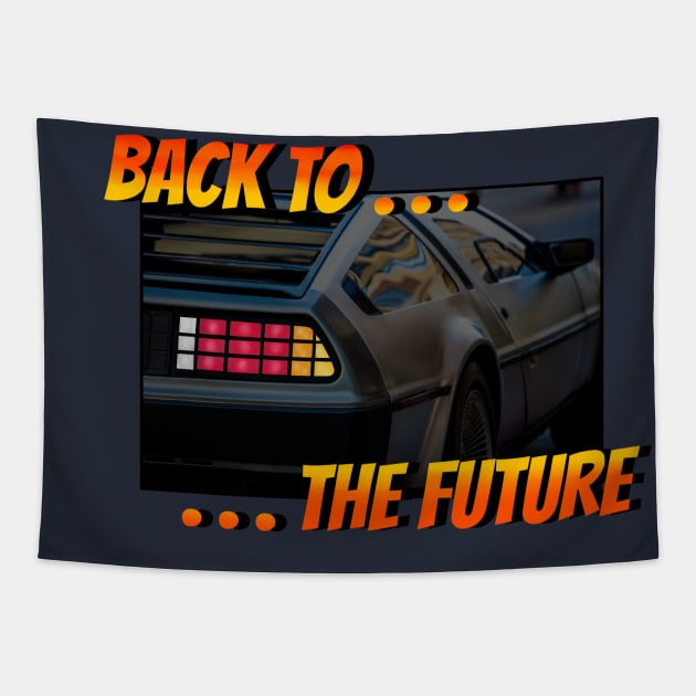 Back To The Future - Delorean Tapestry by AncientBee