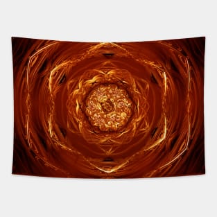 golden brown floral fantasy Tapestry