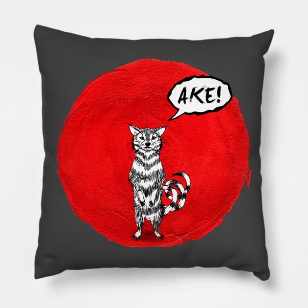 Happy Birthday, Ake! Pillow by hawkadoodledoo