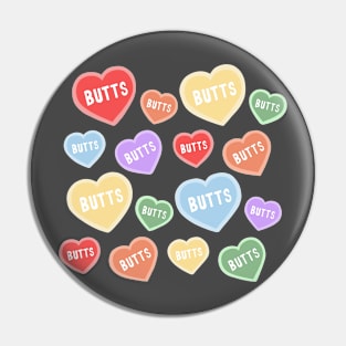 Valentines Day Butt Hearts Pin