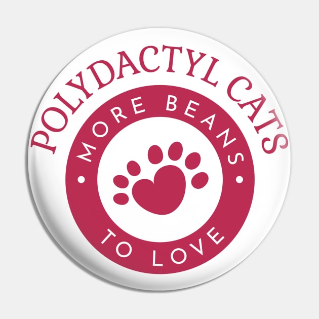 Polydactyl Cat Lover Pawprint Pin by Kaz_Foxsen