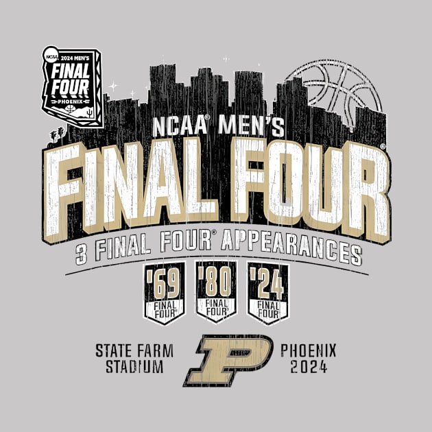 Purdue Boilermakers Final Four 2024 Basketball Vintage by YASSIN DESIGNER