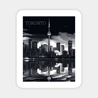 Toronto, Ontario, Canada, Black and White, Travel Print, Travel Wall Art, Travel Home Décor, Travel Gift Art Magnet