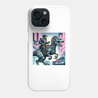 Orc Bounty Hunter riding a robot dinosaur Phone Case