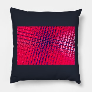 Binary Numbers, Computer Talk, Red And Blue Pillow