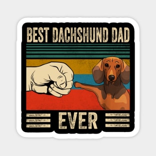 Best Dachshund Dad Ever Vintage Magnet