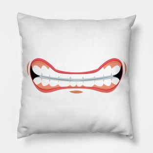 Comic Mouth Teeth funny design gift Pillow