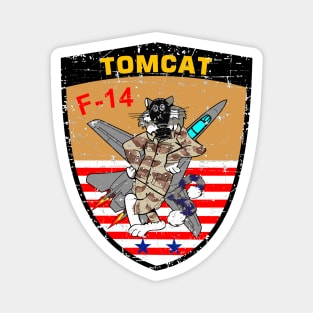 F-14 Tomcat - Operation Desert Shield - Grunge Style Magnet