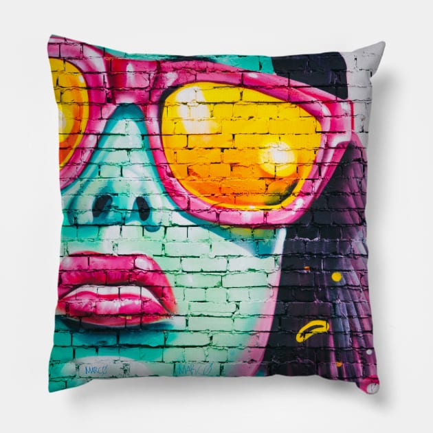 Woman portrait Pillow by varwek