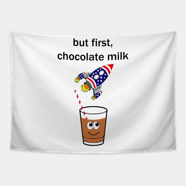 Chocolate milk and rocket Tapestry by TnTees