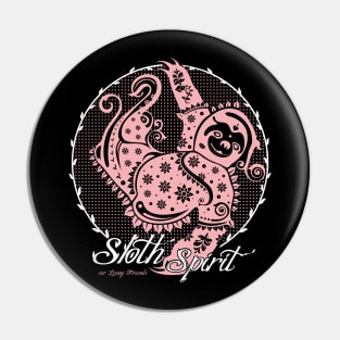 Sloth Spirit / pink_black [mr.Lenny Friends] Pin