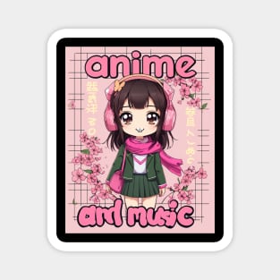 Dynamic Anime Vibes: A Journey of Color and Emotion Magnet