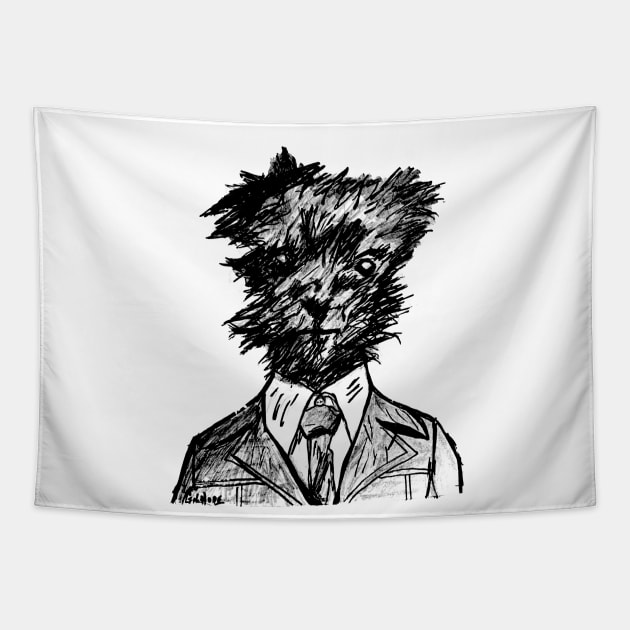 Wolf Man Tapestry by Gilmore