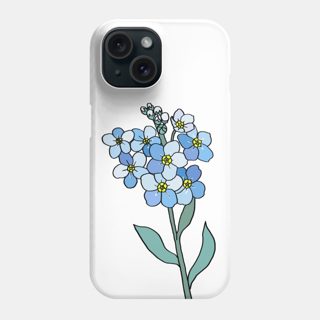 Alaska State Flower Phone Case by Hanatist Studio