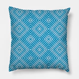 Blue Lines and Diamonds Pillow