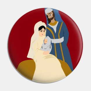 Family Mary Joseph Baby Jesus Pin