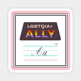 Ally Queer Alphabet Cards Magnet