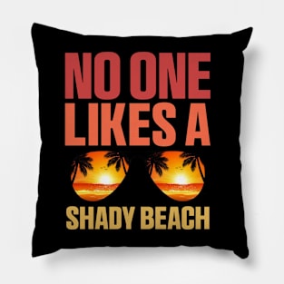 No One Like A Shady Beach, Summer Traveling Surfing Pillow