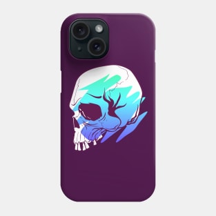 Skull Swash Ice Blue Gradient Phone Case