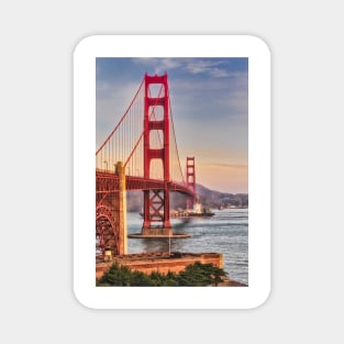 Golden Gate Bridge and Cargo Ship Magnet