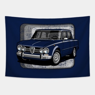 The amazing italian sports saloon car with grey background Tapestry