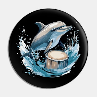 Dolphin playing drums Pin