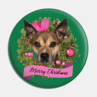 Merry Christmas Pitbull - Pink Pin