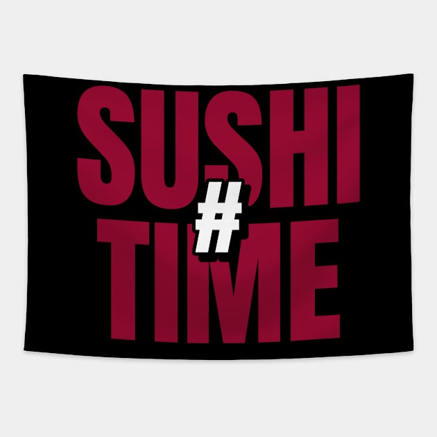 Japanese Foodie # Sushi Time Design Tapestry by New East 