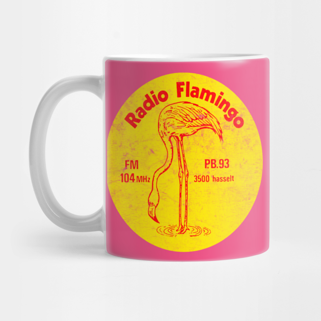 Radio Flamingo Belgium / 80s Radio Station - Radio Station - Mug | TeePublic