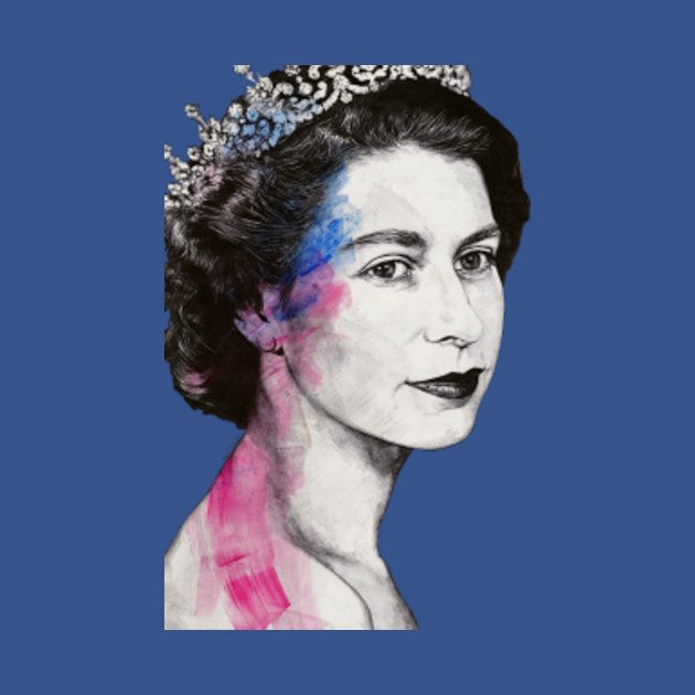 Discover Queen Elizabeth II street art portrait | trs - Queen Elizabeth - T-Shirt